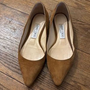 Jimmy Choo Brown Suede Loafers